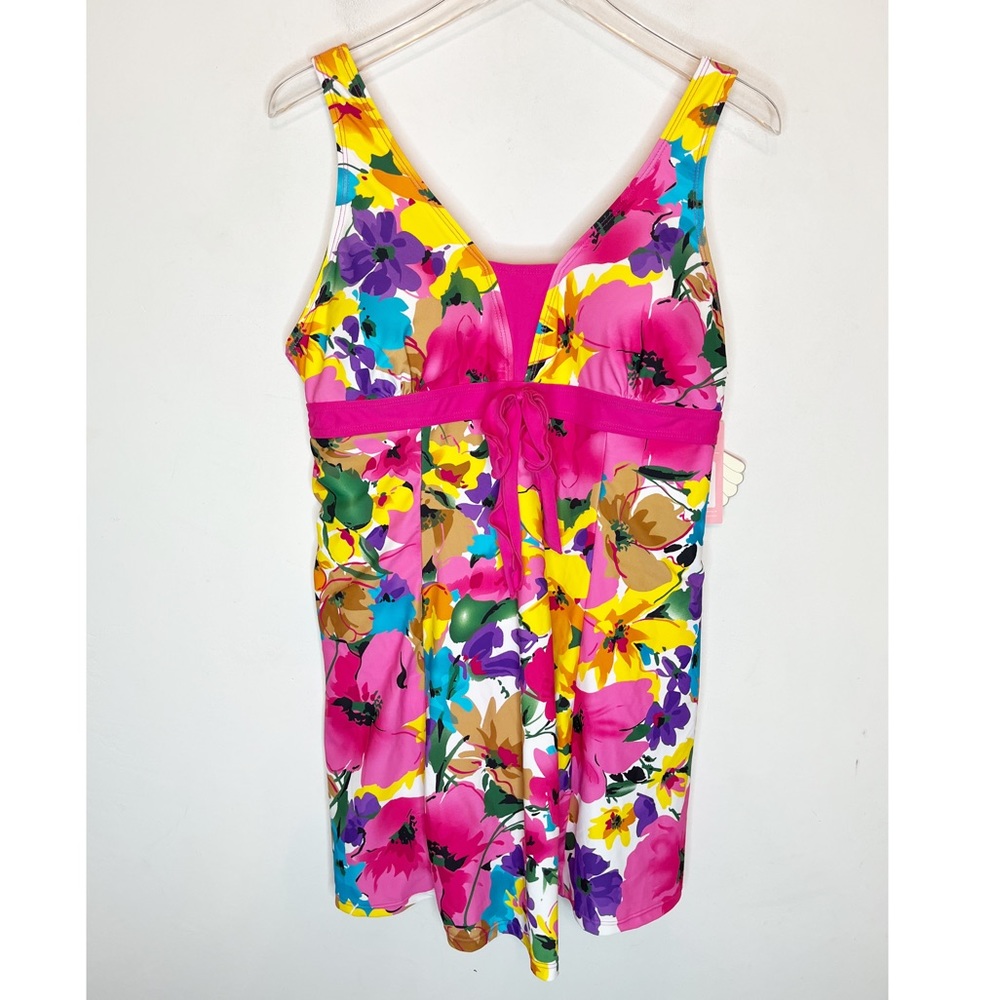 Wantdo Floral One Piece Bathing Suit Swim Dress
